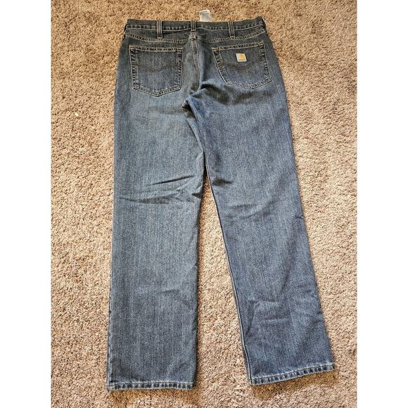 Carhartt Men's Relaxed Fit Denim Straight Leg Jeans 36 x 32 - Picture 7 of 8